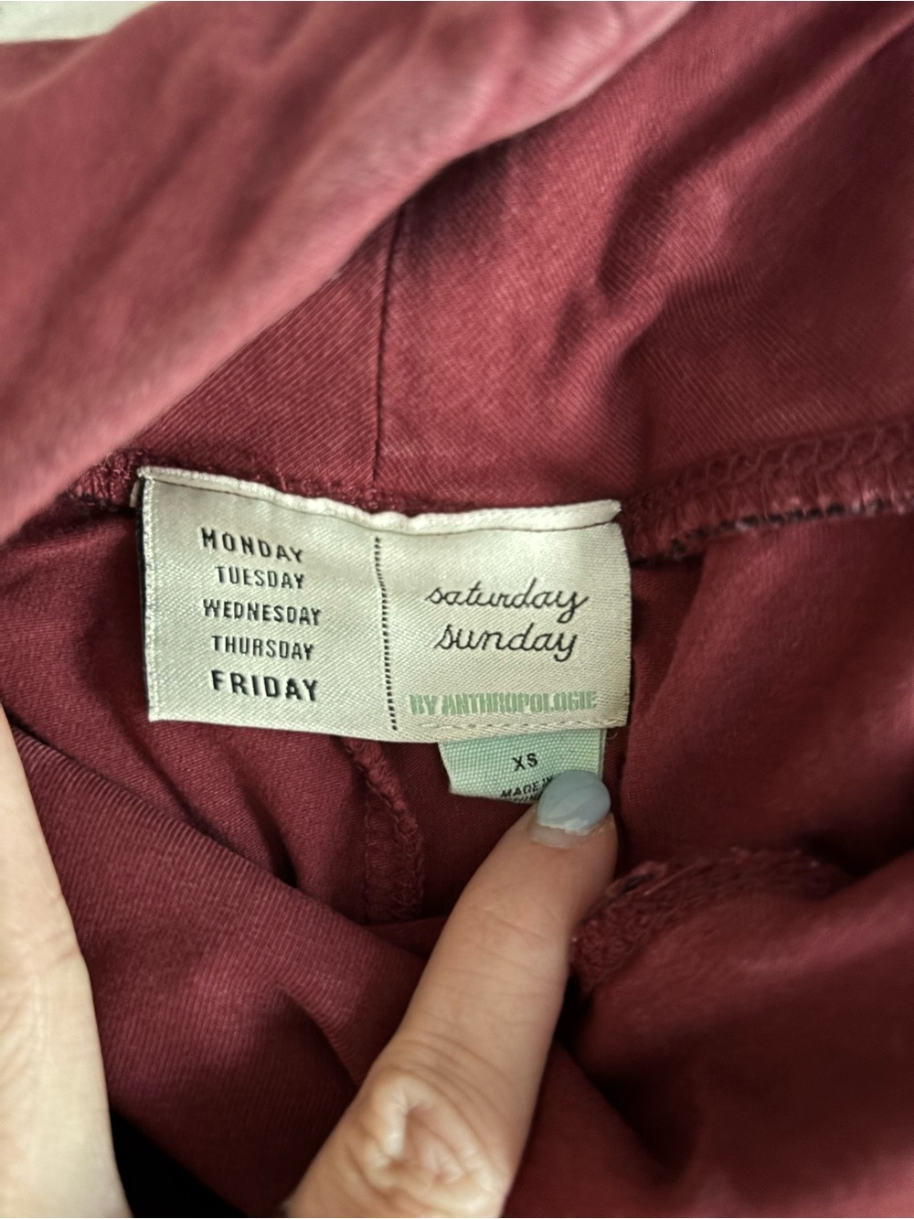 Anthropologie Saturday Sunday Rust-Hued Berry High waisted leggings